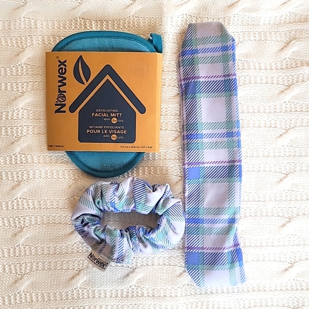 Norwex Head Band, Srunchy and Facial Mitt